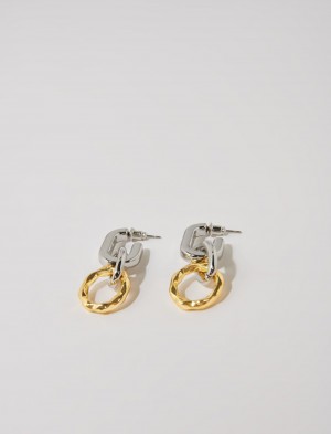 Maje Chain Earring Silver/Gold | Norge_M59633