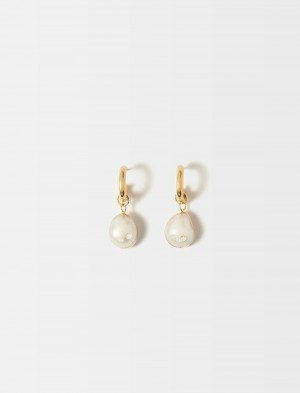 Maje Cultured Pearl Earrings Gull | Norge_M25961
