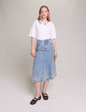 Maje Denim Midi Blå | Norge_M59241