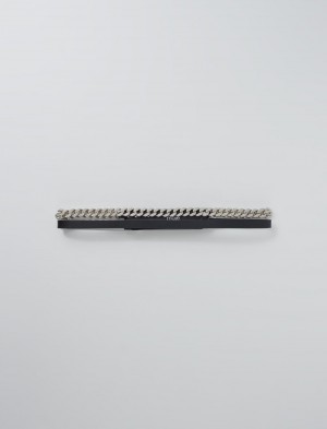 Maje Double Lær And Rhinestone Svarte | Norge_M93328