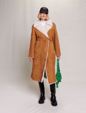 Maje Long Fleece Camel | Norge_M30539